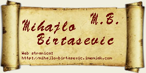 Mihajlo Birtašević vizit kartica